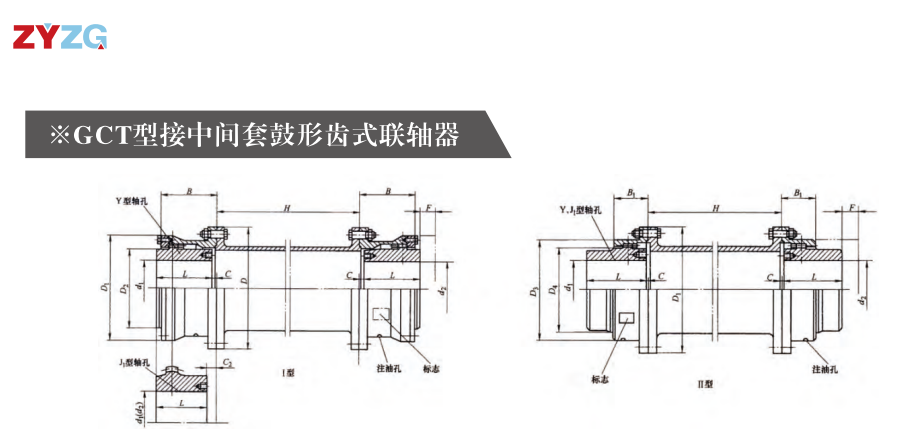 GCT  型接中間套鼓形齒式综合好色